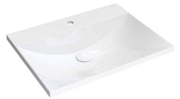 Omnires Naxos M+ lavoar 60x46 cm dreptunghiular mobilier alb luciu NAXOSF600BP