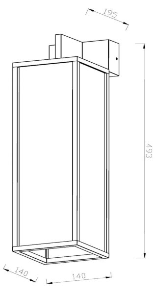 Aplică de exterior Lucide 27806/01/30 LAURENS 1xE27/40W/230V IP54 negru