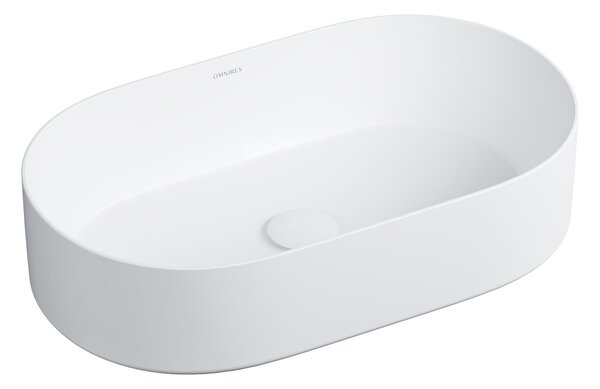 Omnires Mesa lavoar 53x32 cm ovale de blat alb mat MESA530BM