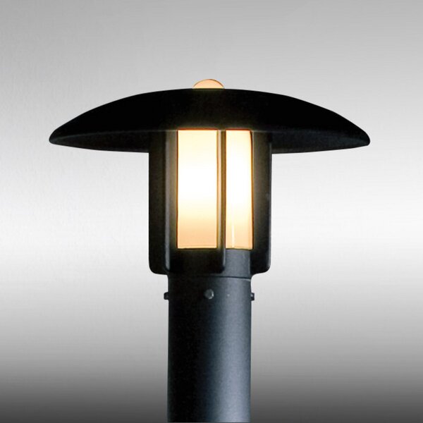 Konstsmide Post de lumină Heimdal, înălțime 200 cm, negru, Negru, Metal, Modern