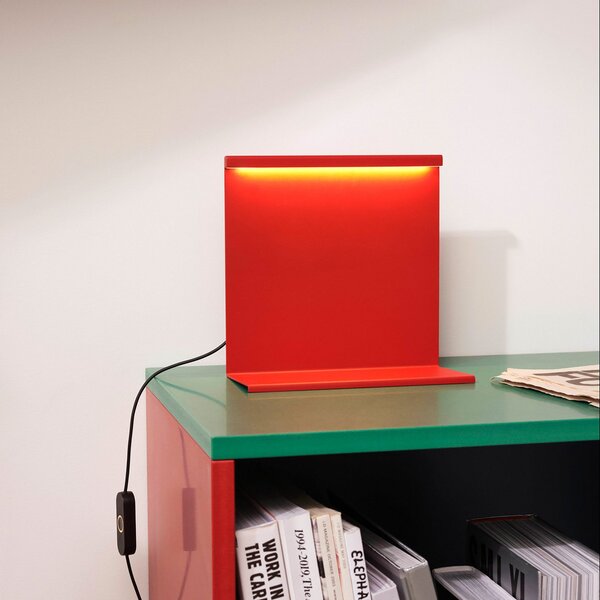 Lampă de masă HAY, LBM, reglabil, Roșu, Camera de zi, Metal, Design