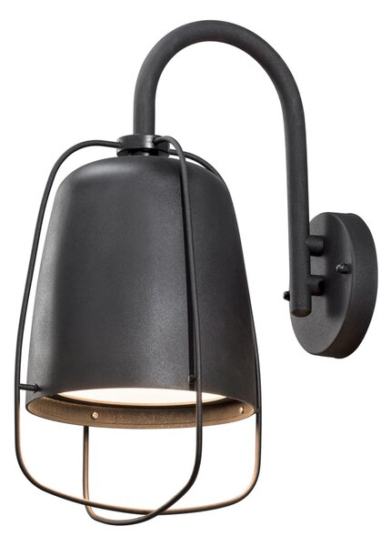 Konstsmide Aplică de exterior Perugia, negru, reglabil, Negru, Metal