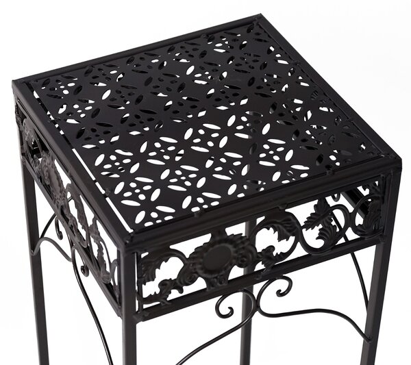 Outsunny Set de 3 Scaune Suport pentru Plante, Design Clasic din Fier, Ideal pentru Decorul Grădinii, Maro | Aosom Romania