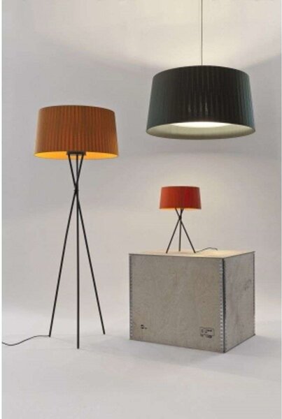 Lampadar Santa & Cole, reglabil, Negru, Camera de zi, Metal