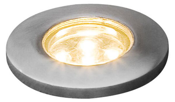 Konstsmide Set de extensie 3 bucăți pentru corp iluminat încastrat în pardoseală, Metalic, Metal, Modern, Corpuri de iluminat încastrate rotunde