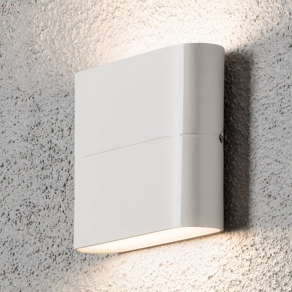 Konstsmide Aplică LED de exterior Chieri 11 cm alb, Alb, Metal, Modern