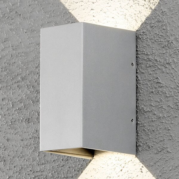 Konstsmide Aplică LED de exterior Cremona 8 cm gri, Gri, Metal, Modern