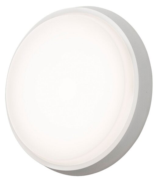Konstsmide Aplică LED de exterior Cesena, rotund, Alb, Plastic, Modern
