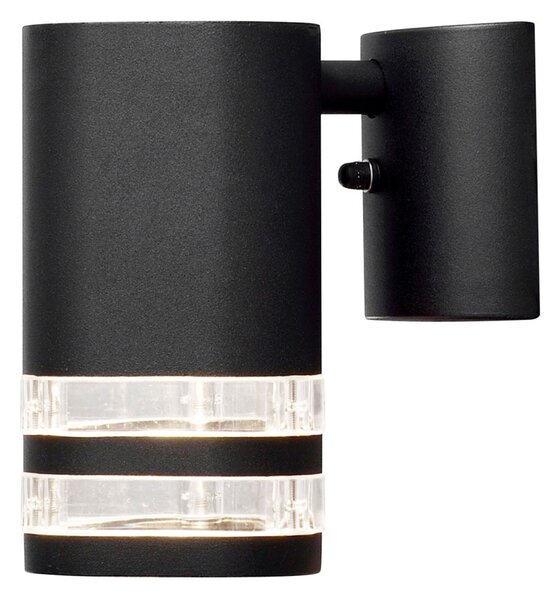 Konstsmide Aplică de exterior Modena, 1 flux, 2 fante, negru, reglabil, Negru, Metal, Modern