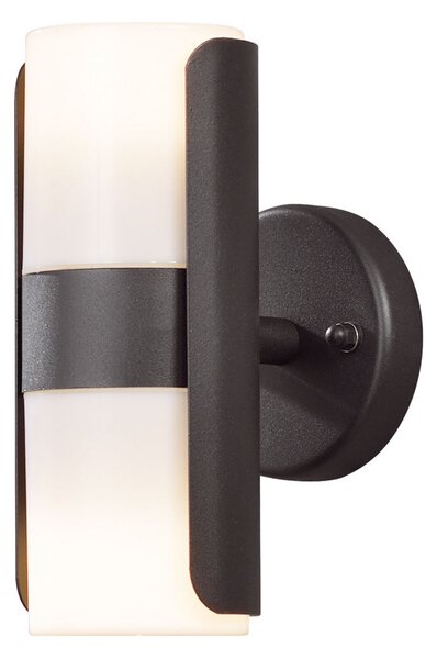 Konstsmide Aplică de exterior Modena cu abajururi albe acril, reglabil, Negru, Metal, Modern