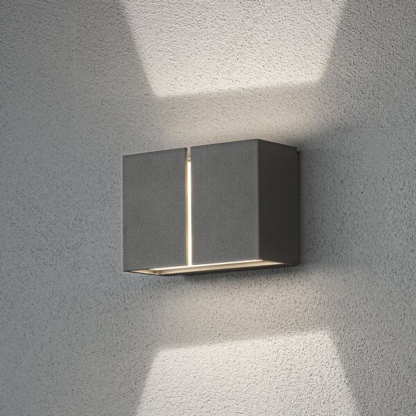 Konstsmide Aplică LED de exterior Pavia, gri închis, Gri, Metal, Modern