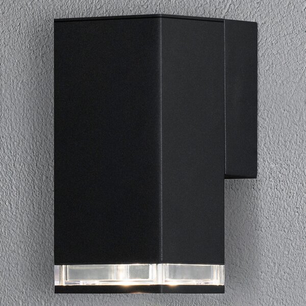 Konstsmide Aplică de exterior Pollux Downlight 16,5cm, negru, reglabil, Negru, Metal, Modern