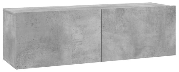 Comodă TV, gri beton, 100 x 30 x 30 cm, PAL