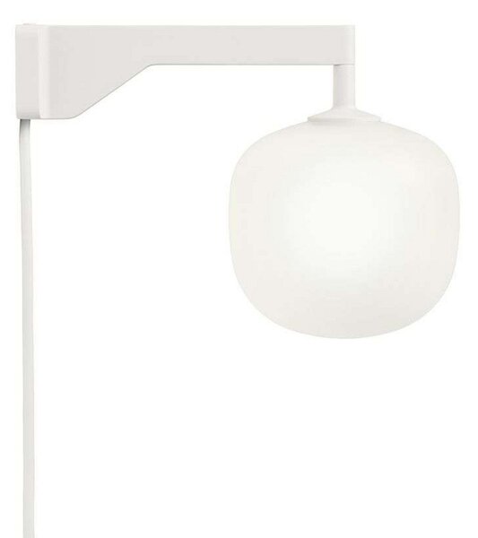 Lampă de perete Muuto, Alb, Camera de zi, Sticlă