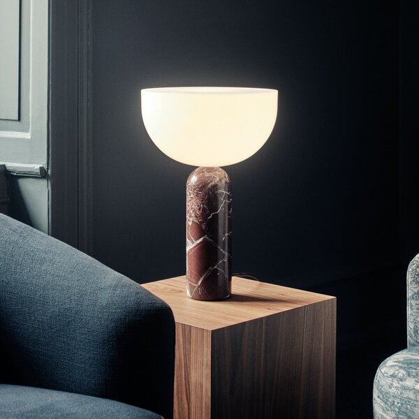 Lampă de masă New Works, Kizu Large, Roșu, Camera de zi, Marmură, Design