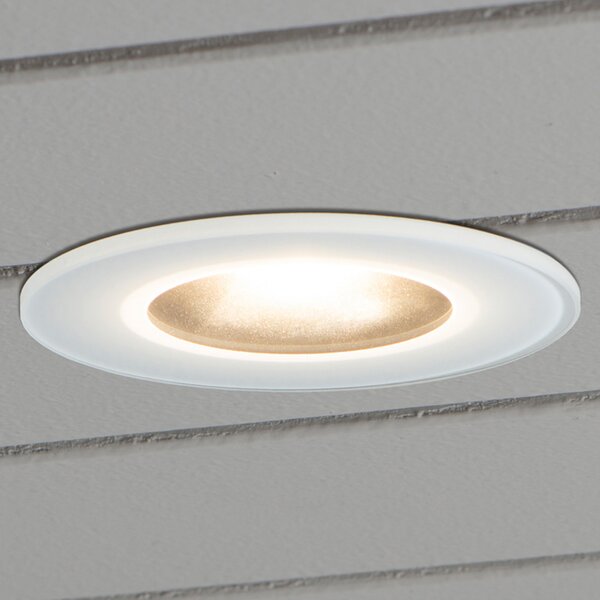 Konstsmide Lampă LED încastrare 7875 tavan exterior, alb, Alb, Sticlă, Modern