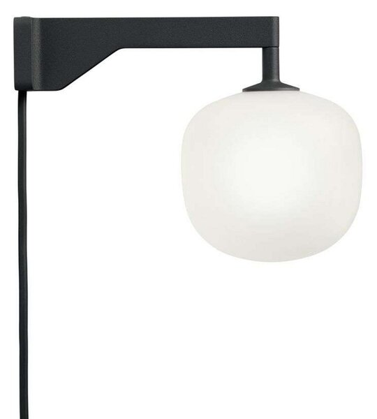 Lampă de perete Muuto, Negru, Camera de zi, Sticlă