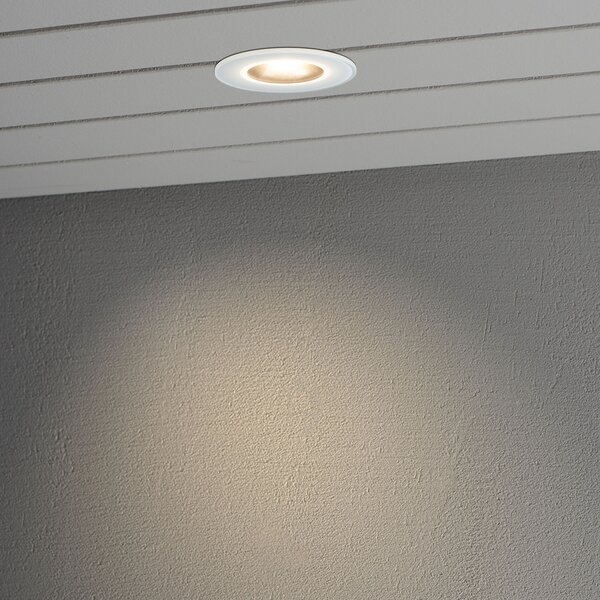 Konstsmide Lampă LED încastrare 7875 tavan exterior, alb, Alb, Sticlă, Modern