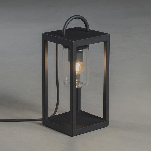 Konstsmide Lampă de terasă Bologna Mini, înălțime 33cm, Negru, Metal, Modern