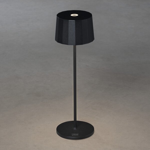 Konstsmide Lampă LED de masă Positano exterior, negru, reglabil, Negru, Metal, Modern