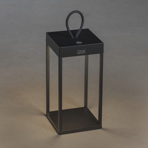 Konstsmide Lampă LED de terasă Ravello, înălțime 30cm, reglabil, Negru, Metal, Modern