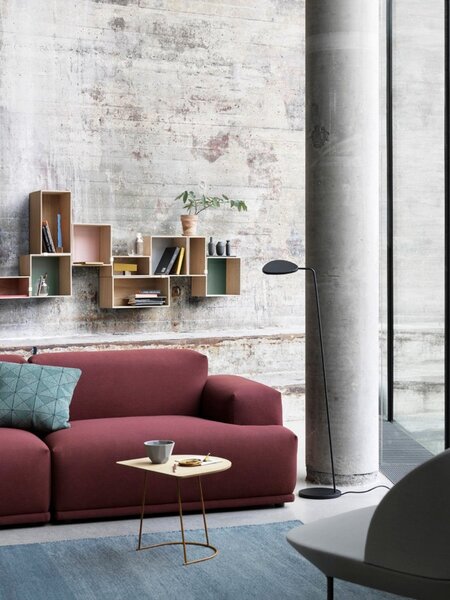 Lampadar Muuto, reglabil, Negru, Camera de zi, Aluminiu