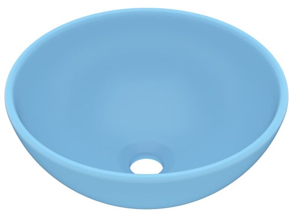 Chiuvetă baie lux albastru mat 32,5x14 cm ceramică rotund
