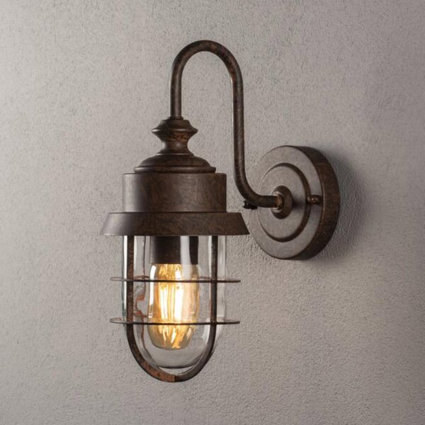 Konstsmide Aplică de exterior Cerignola rugină, reglabil, Maro / Rugină, Metal, Design industrial