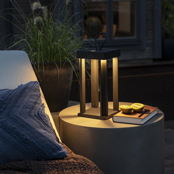 Konstsmide Lampă decorativă LED Cannes USB, negru, reglabil, Negru, Metal, Modern