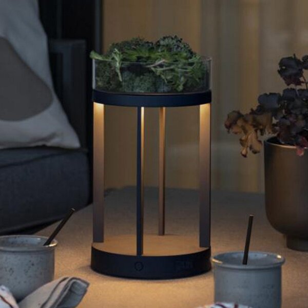 Konstsmide Lampă decorativă LED Chieti USB, negru, reglabil, Negru, Metal, Modern