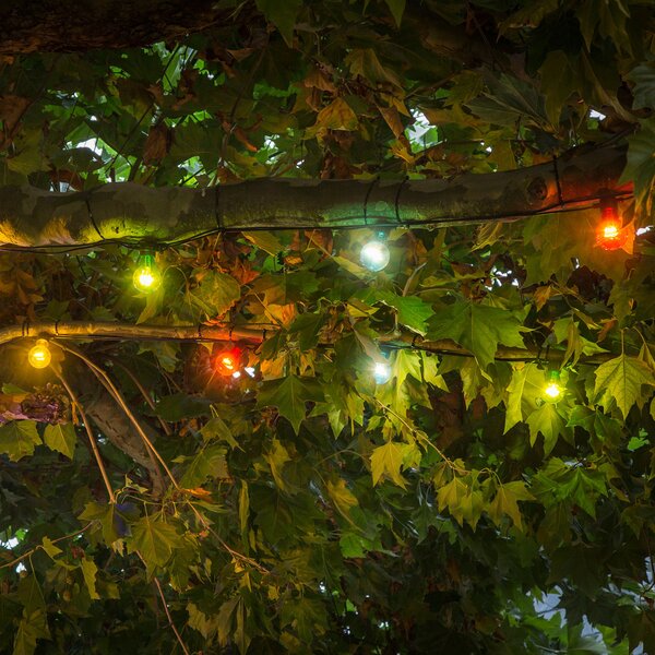 Konstsmide Christmas LED lanț de lumină cu LED-uri extensie grădină bere, colorată, reglabil, Multicolor, Plastic