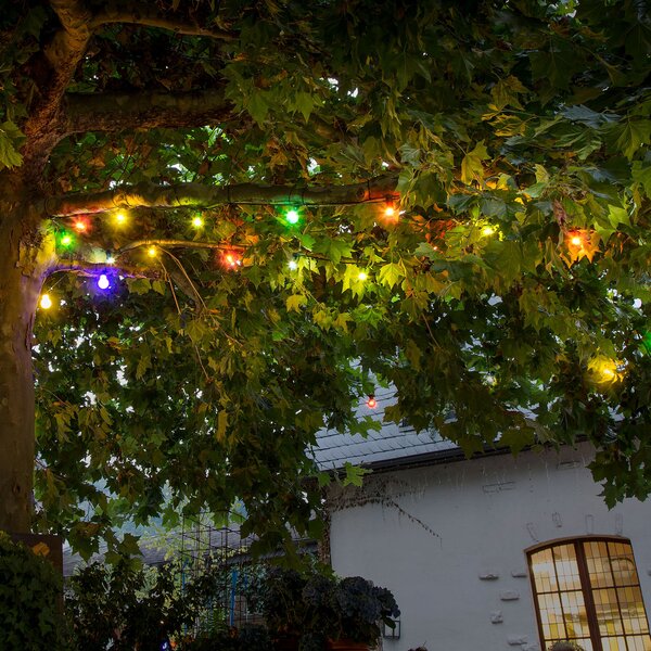 Konstsmide Christmas LED lanț de lumină cu LED-uri extensie grădină bere, colorată, reglabil, Multicolor, Plastic