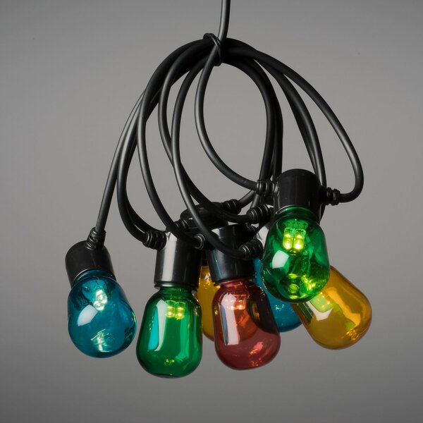 Konstsmide Christmas Lumini de basm grădină bere 20 LED picături colorate, reglabil, Multicolor, Plastic