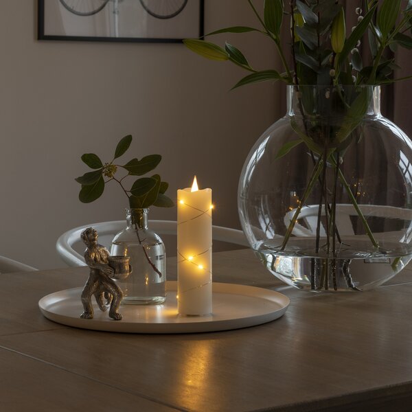 Konstsmide Christmas Lumânare de ceară cu LED-uri culoare ambra 17,8 cm, Bej