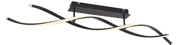 Plafoniere Lindby, Welina, reglabil, Negru, Camera de zi, Metal, Modern
