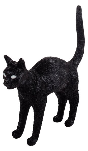 Lampă de masă SELETTI, Jobby The Cat, reglabil, Negru, Camera de zi, Plastic, Design