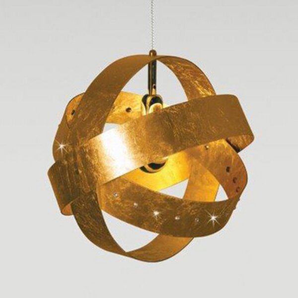 Knikerboker Ecliptika lampă susp aurită 40cm, reglabil, Auriu / Alamă, Camera de zi / sufragerie, Metal, Design