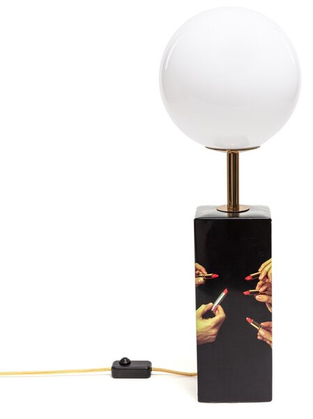 Lampă de masă SELETTI, Toiletpaper, reglabil, Negru, Camera de zi, Ceramică, Design