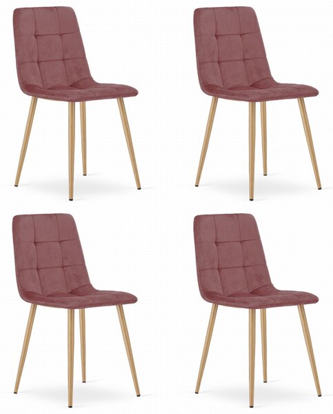 Set 4 Scaune Bucatarie/Dining Jacob Roz Catifea