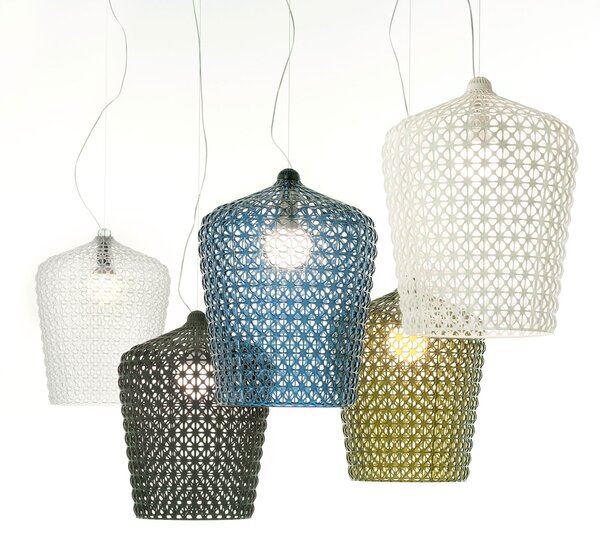 Kartell Kabuki - lampă suspendată designer, negru, Negru, Camera de zi / sufragerie, Plastic, Design