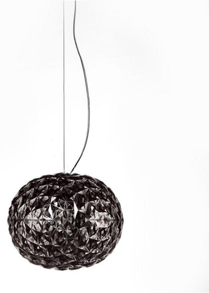 Kartell Planet - lampă pendul LED, gri fumuriu, Gri, Camera de zi / sufragerie, Plastic, Design