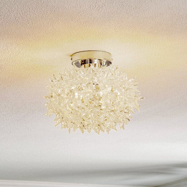 Kartell Bloom CW2 plafonieră LED, 28 cm, Transparent, Camera de zi / sufragerie, Plastic, Design, Perete rotund