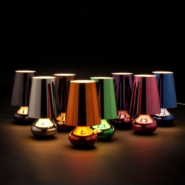 Kartell Cindy lampă de masă LED, albastru metalic, Albastru, Camera de zi / sufragerie, Plastic, Design