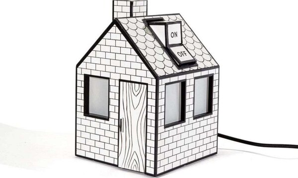 Lampă de masă SELETTI, Alb, Camera de zi, Hârtie / Carton