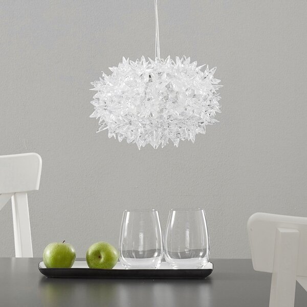 Kartell Bloom S2 lampă suspendată LED, transparent, Transparent, Camera de zi / sufragerie, Plastic, Design