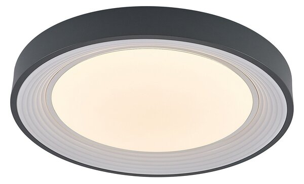 Plafoniere Lindby, Lindum, reglabil, Negru, Camera de zi, Metal, Modern