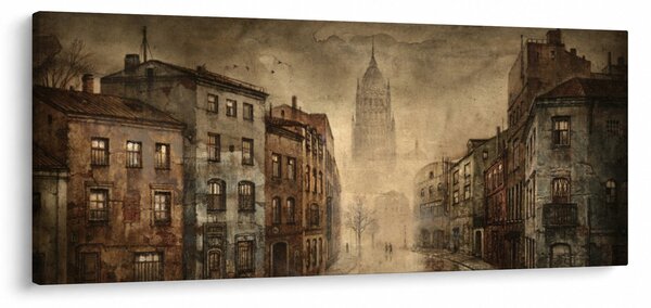 Tablou - Pictura orașului (120x50 cm)