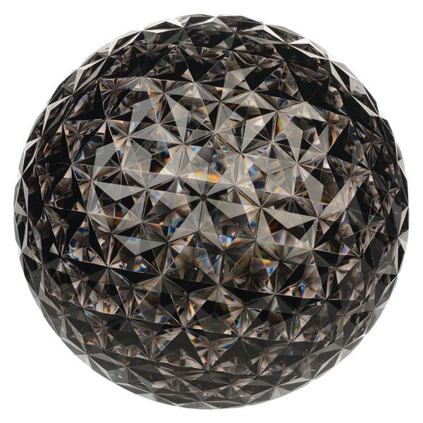 Kartell Planet lampă podea LED 130cm gri fumuriu, reglabil, Negru, Camera de zi / sufragerie, Plastic, Design