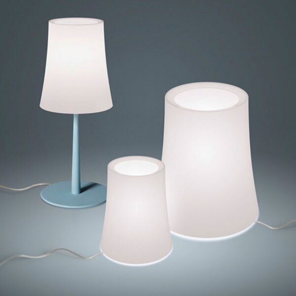 Lampă de masă Foscarini, Birdie Zero, Alb, Camera de zi, Plastic, Design