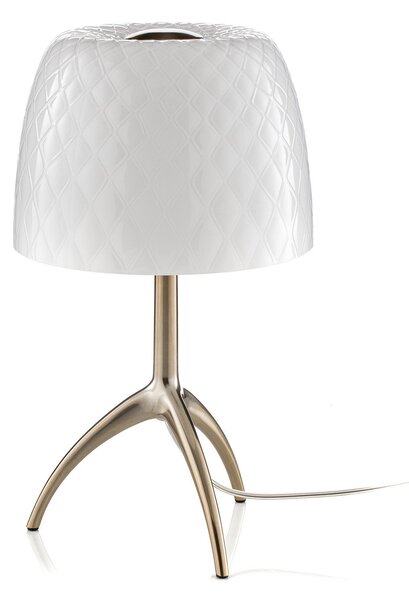 Lampă de masă Foscarini, Lumiere, reglabil, Alb, Camera de zi, Sticlă, Design